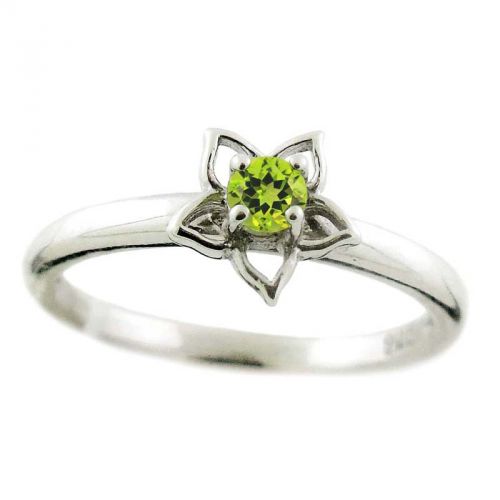 Sterling Silver Peridot Stackable Ring