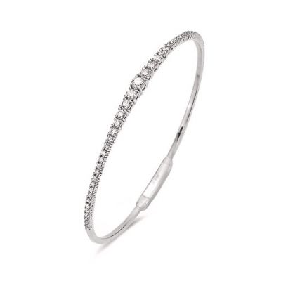 1.75ctw Tapered Diamond Flexible Tennis Bangle