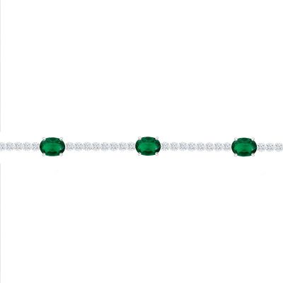 Eternally One 1.75ctw Emerald and Diamond Bracelet