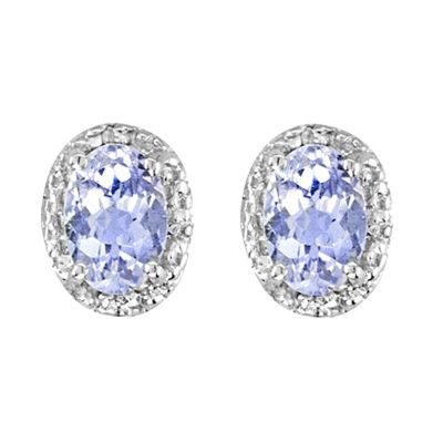 14k Tanzanite and Diamond Earring