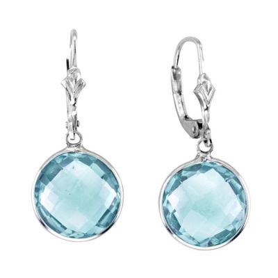 Sterling Silver Blue Topaz Earring 