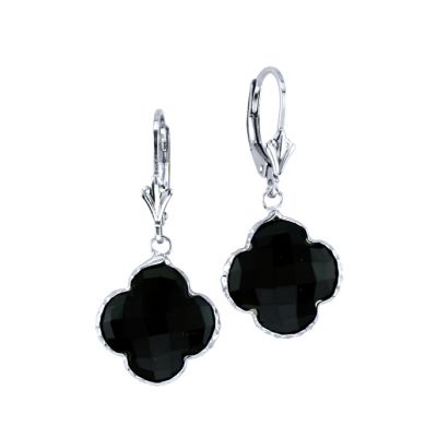 Sterling Silver Onyx Earring 