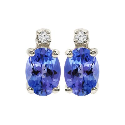 14k Tanzanite and Diamond Earring