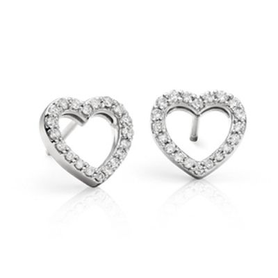 Diamond Heart Earrings