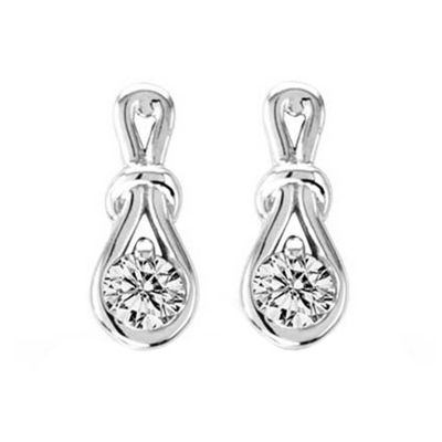 Diamond Love Knot Earrings