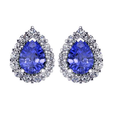 14k Tanzanite and Diamond Earring