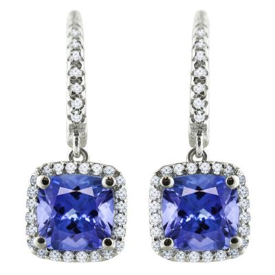 14k Tanzanite and Diamond Earring