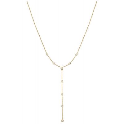 0.25ctw Diamond By The Yard Lariat 14k Necklace