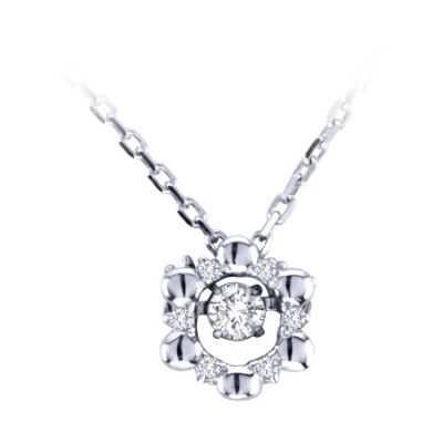 Sterling Silver Dancing Diamond Pendant