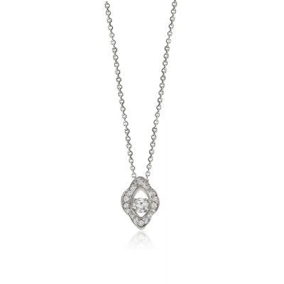 Sterling Silver Dancing Diamond Pendant