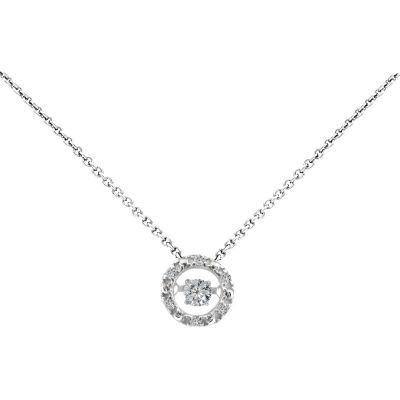 Sterling Silver Dancing Diamond Pendant