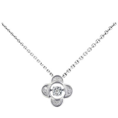 Sterling Silver Dancing Diamond Pendant