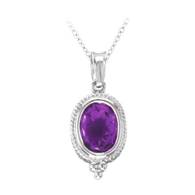14k Amethyst Pendant 