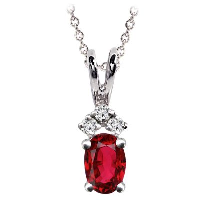 14k Ruby and Diamond Pendant 