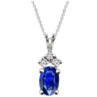 14k Sapphire and Diamond Pendant 