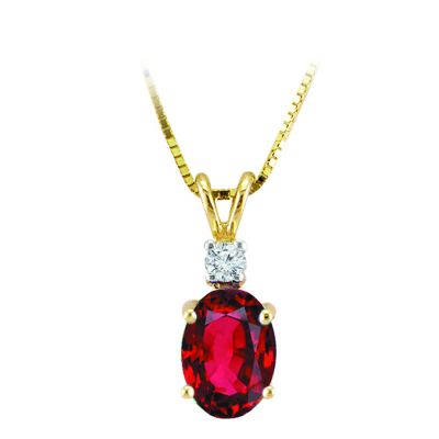 14k Ruby and Diamond Pendant 