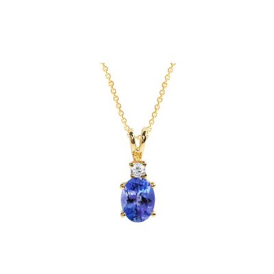 14k Tanzanite and Diamond Pendant