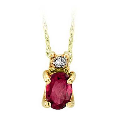 14k Ruby and Diamond Pendant