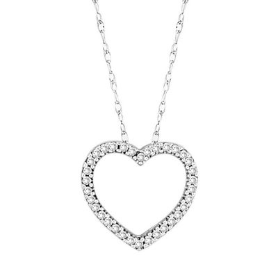 Diamond 14k Gold Heart Pendant