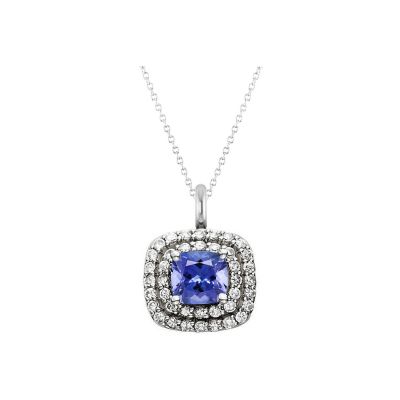 14k Tanzanite and Diamond Pendant