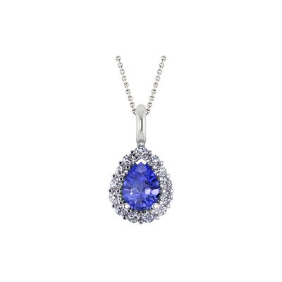 14k Tanzanite and Diamond Pendant
