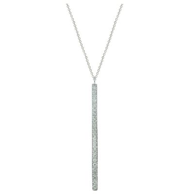 14k Diamond Bar Necklace