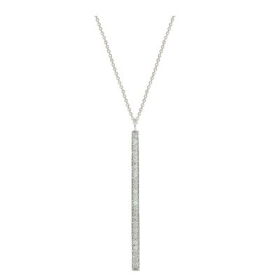 14k Diamond Bar Necklace