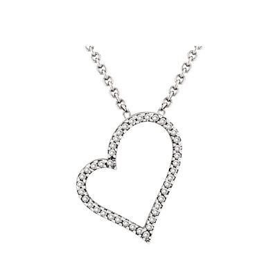 14k Gold Diamond Heart Pendant 