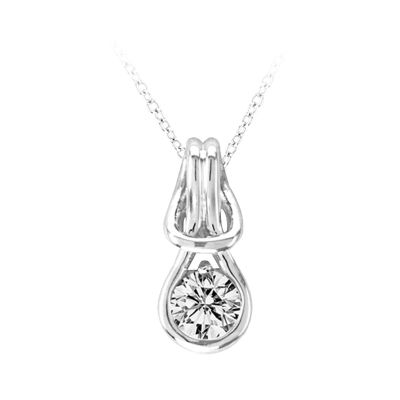 14k Diamond Love Knot Pendant