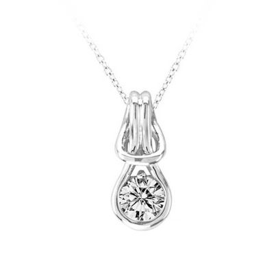 14k 0.25ctw Diamond Love Knot Pendant