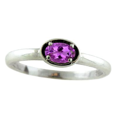 Sterling Silver Amethyst Stackable Ring
