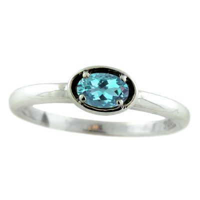 Sterling Silver Blue Topaz Stackable Ring