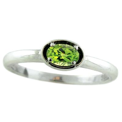 Sterling Silver Peridot Stackable Ring