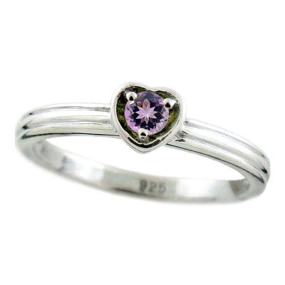 Sterling Silver Amethyst Stackable Ring