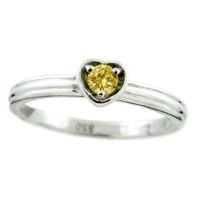 Sterling Silver Citrine Stackable Ring