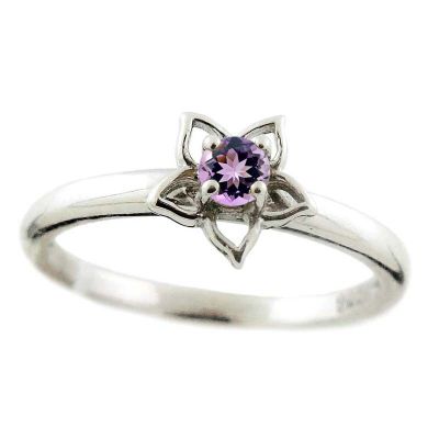Sterling Silver Amethyst Stackable Ring