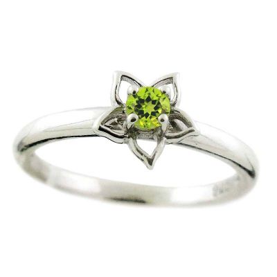 Sterling Silver Peridot Stackable Ring