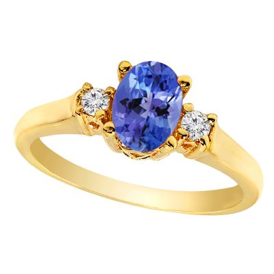 14k Tanzanite and Diamond Ring