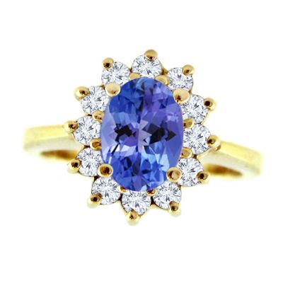 14k Tanzanite and Diamond Ring
