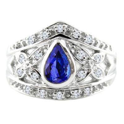 14k Tanzanite and Diamond Ring