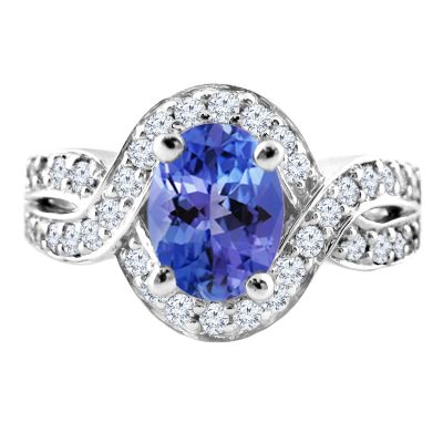 14k Tanzanite and Diamond Ring