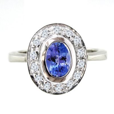 14k Tanzanite and Diamond Ring
