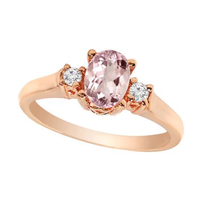 14k Morganite and Diamond Ring