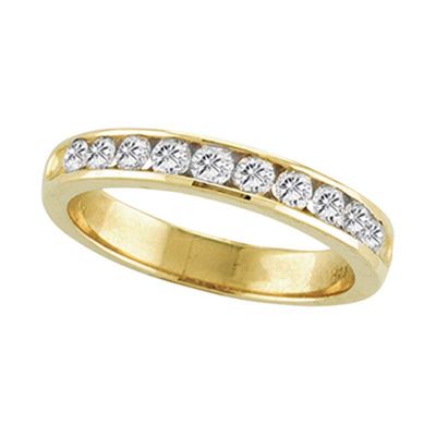 14k 0.10ctw Diamond Channel Band