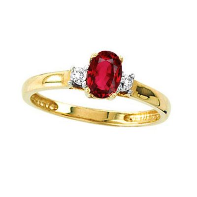 14k Ruby and Diamond Ring