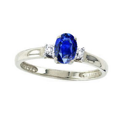 14k Sapphire and Diamond Ring