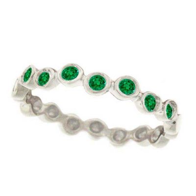 14k Emerald Stackable Ring