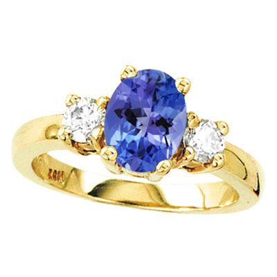 14k Tanzanite and Diamond Ring