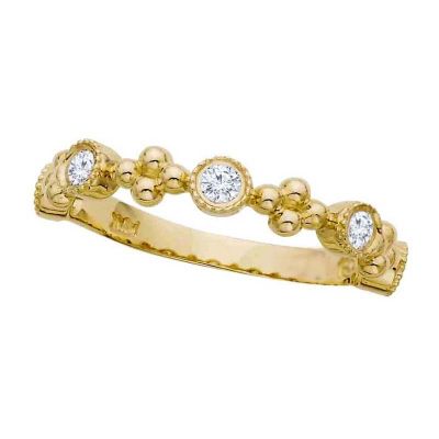 14k Diamond Stackable Ring