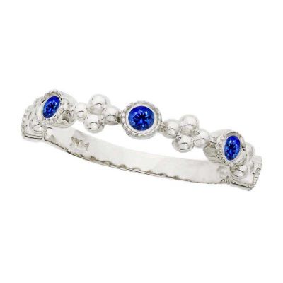 14k Sapphire Stackable Ring